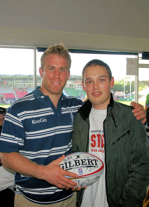 A STUBS guest at a rugby hospitality event